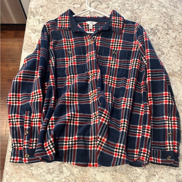 Time and Tru Checkered Plaid Shacket Jacket Large NWT - Picture 7 of 12